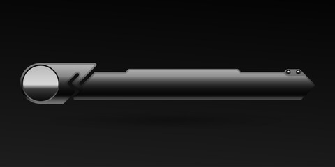 Wall Mural - Black lower third screen title banner for video broadcast