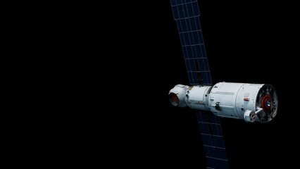 Wall Mural - space satellite in space. video has alpha channel