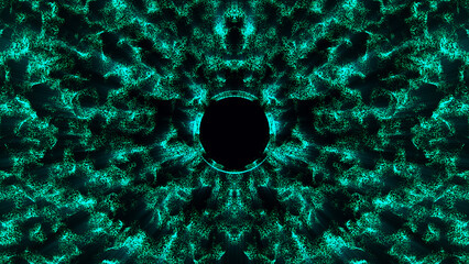 Wall Mural - big data visualization. abstract dynamic particles. abstract space background on a scientific astron