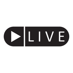 Sticker - live broadcast icon vector