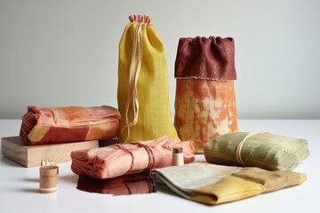 Canvas Print - packaging made from recycled materials and natural dyes, created with generative ai