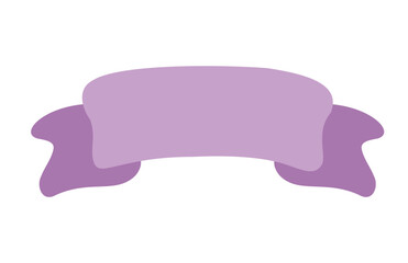 Wall Mural - Lilac ribbon banner marker icon, Web design element. Hand drawn vector illustration. Place for your text for business, greeting card and holidays copy space