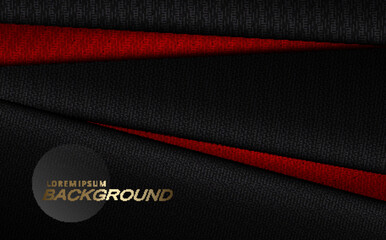 Wall Mural - Textural composition, slanting curtains in red and black