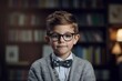 © Anne-Marie Albrecht - Portrait of a cute little boy in glasses and a bow tie