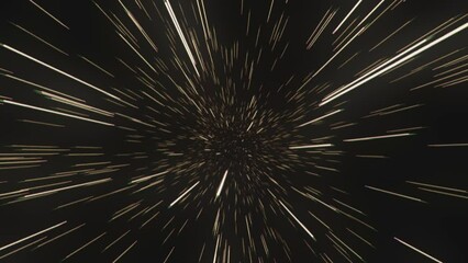 Wall Mural - hyper jump spaceship view. hyperspace jump, warp speed looping video. science fiction animation visu