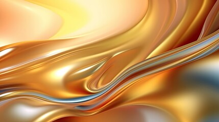 Wall Mural - Abstract Wave Royal Gold Wallpaper