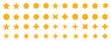 Star Gold Collection. Star Icon. Rating Star Signs Collection In Flat Style