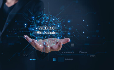 Concept Web 3.0 Blockchain Extension Necessary Technology Development Big Data, AI Evolution Transferring Data Between Systems People IoT Devices Running Data on Decentralized Protocols more efficient