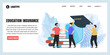 flat design concept Education insurance for website and landing page template. perfect for web page design, banner, mobile app, Vector illustration