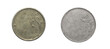 old empty silver coin on a transparent isolated background. png	