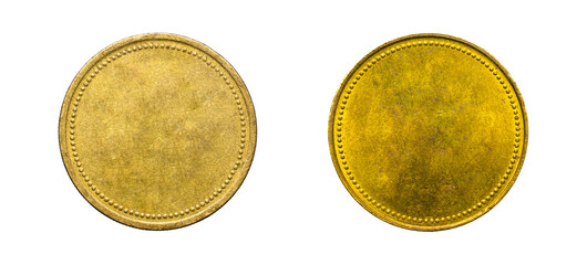 Wall Mural - old empty gold coin on a przezroczystym isolated background. png	