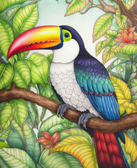 Poster - toucan in the jungle