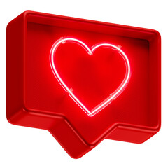 Wall Mural - Red heart shaped button like 3d render