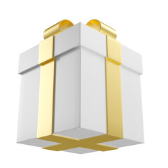 Wall Mural - gift box with white ribbon 3d rendering