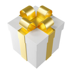 Wall Mural - gift box with white ribbon 3d rendering