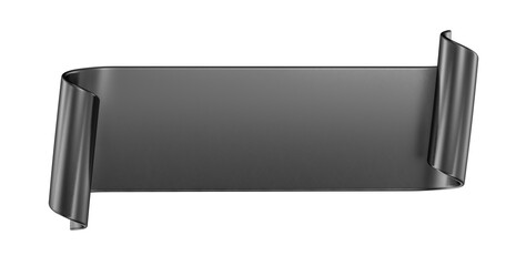 Wall Mural - Banner ribbon black 3d render