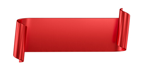 Wall Mural - Banner ribbon red 3d render