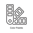 Color Palette Outline Icon Design illustration. Art and Crafts Symbol on White background EPS 10 File