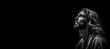 © JoelMasson - Black and white photorealistic studio portrait of Jesus Christ on black background. Generative AI illustration