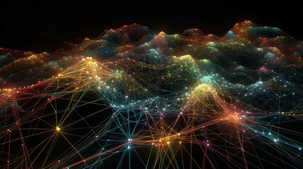 Wall Mural - The Neural Network of the Digital Universe