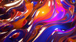 © Moon Project - Neon multicolor metallic liquid background. IA generative.