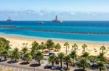 Wall Mural - Teresitas beach near Santa Cruz, Tenerife, Canary islands, Spain