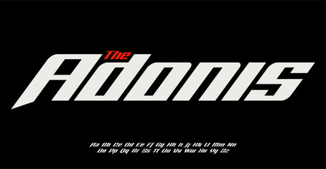 Aufkleber - Dynamic sport font, modern typographic design. Speed Italic letters for fast-paced racing action logos and headline. Vector contemporary typography