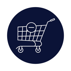 Poster - cart, remove cart, cross, shopping cart icon