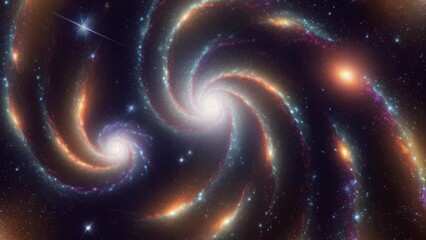Wall Mural - rgb galaxy, created with generative ai