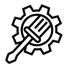 Sticker - screwdriver icon