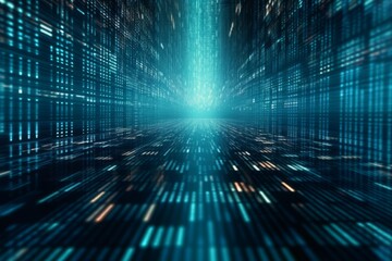 Futuristic matrix background. Programming concept. Backdrop for design. AI generated, human enhanced