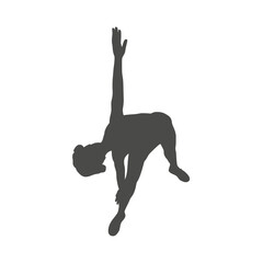 Young female workout. Sport girl doing stretching exercise. Sport fashion girl silhouette