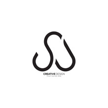 Creative Minimal Letter SJ Elegant Fashion Monogram Logo Concept. SJ Logo. JS Logo
