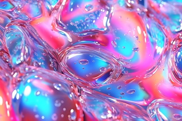 colorful slime melted plastic shiny background, made with generative ai