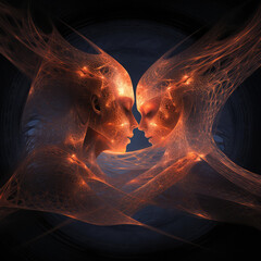 infinite empathy within fractal embrace, ai