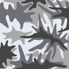 Wall Mural - Winter uniform pattern ranger snow camouflage for stealth action