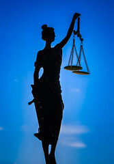 Canvas Print - Justitia Silhouette