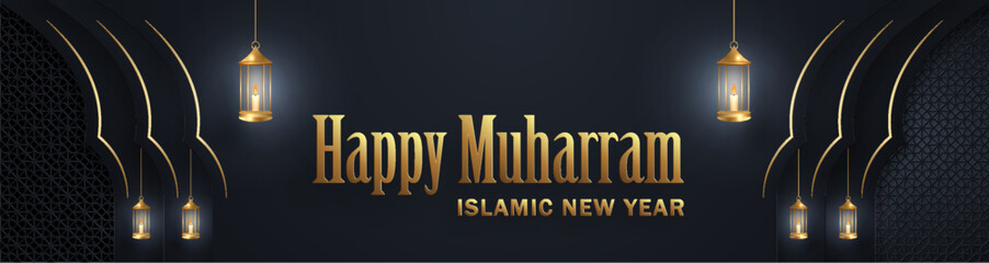 Wall Mural - Happy Muharram, the Islamic New Year