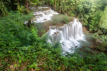 Wall Mural - Huai Mae Khamin waterfall, Kanchanaburi, Thailand