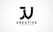 JV Letter Logo Design Vector Template. Alphabet Initial Letter JV Logo Design With Glossy Reflection Business Illustration.