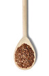 flax  food organic antioxidant superfood  healthy  breakfast seed ingredient diet meal wooden spoon