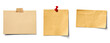 © Lumos sp - note paper piece label vintage grunge tape label ripped tag message adhesive tape push pin thumbtack card sign business office