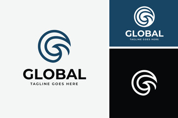 Wall Mural - Simple Initial Letter G for Global logo design