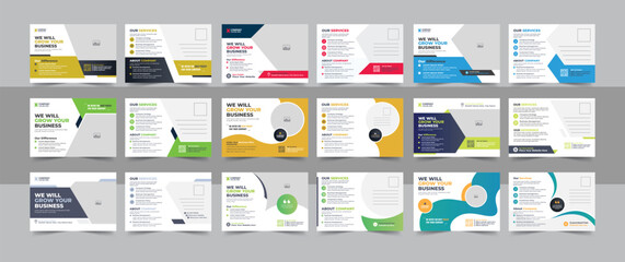 Wall Mural - creative modern corporate business postcard eddm design template, amazing and modern postcard design