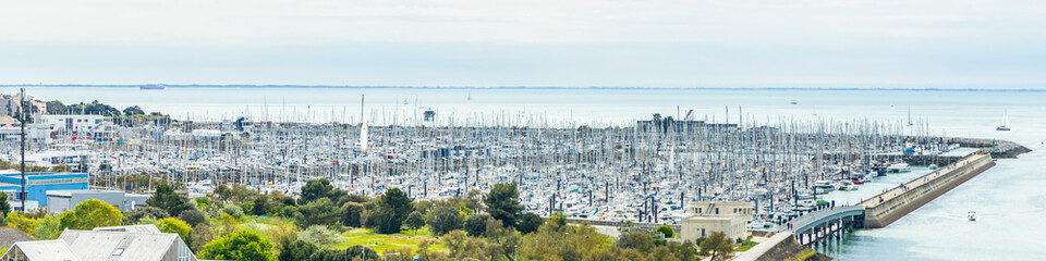 Canvas Print - Aerial view of the Port des Minimes marina in La Rochelle, France