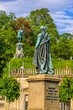 Denkmäler von Herzog Ernst II. am Coburger Schlossplatze mit Arkaden und Hofgarten, Deutschland