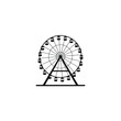 Amusement park ferris big wheel icon vector graphics