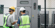 © NewSaetiew - The engineers inspected the electrical switchboard and verified the operational voltage range.Technician inspect voltage switchgear.