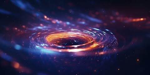 Wall Mural - ai generated. ai generative. space galaxy adventure explore abstract deep wormhole teleport gravity.