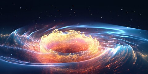 Wall Mural - ai generated. ai generative. space galaxy adventure explore abstract deep wormhole teleport gravity.